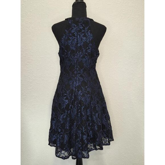 Nightway Glitter-Lace Keyhole Halter Dress - NWOT (New) - Picture 5 of 7